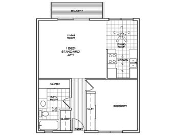 1S (Standard) Floor Plan